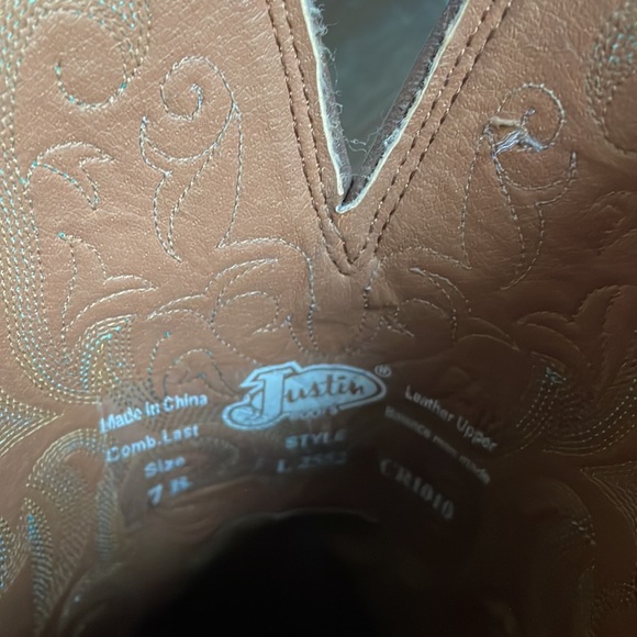 Justin Cowboy boots - size 7 - Picture 7 of 8